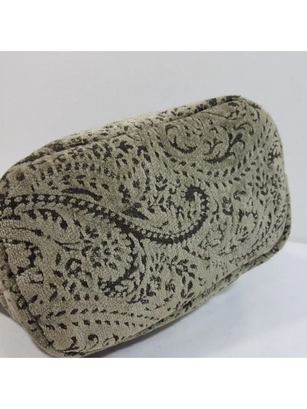 Custom Made Olive Green Carpet Bag Shoulder Purse Handbag One of a Kind